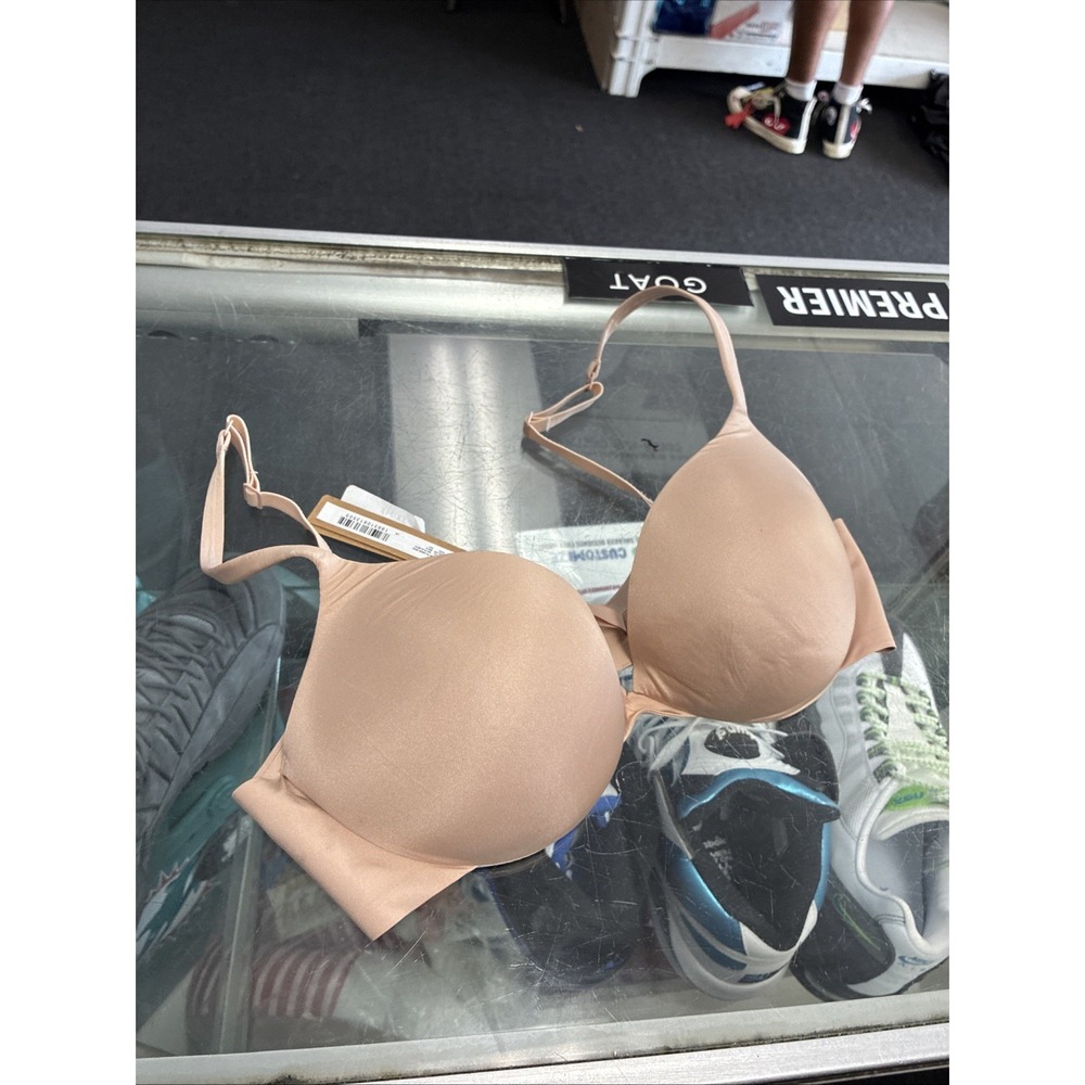 SKIMS Ultimate Push Up Plunge Bra Onyx Mica Size 34C New